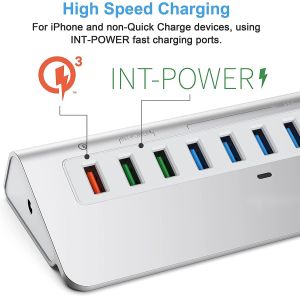 Displayport 10Gbps 10 Port Usb C To Usb 3.1 Adapter Gen 2 Hub 7 USB 3.1 Data