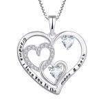 YASVITTI Jewelry I Love You To The Moon And Back Pendant Necklace 925 Sterling