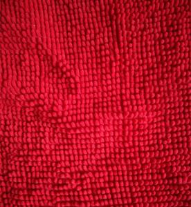 China Microfiber 1200gsm Red Big Chenille 150cm Width Used Like Mats Gloves factory