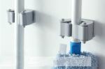 2 Units Per Pack Single Slot Mop And Broom Griper Holder & Tool Hangers