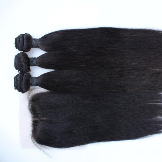 factory supply cheap brazilian hair,7A 8A virgin hair bundles with lace closure
