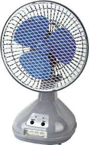 China Silver And Blue Metal Car Cooling Fan Rechargeable And Standable factory