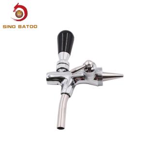 China Chrome Plating Beer Keg Faucet , Brass Adjustable Flow Beer Taps factory