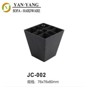 China trapezoidal plastic sofa legs cheap plastic furniture legs JC-002 factory