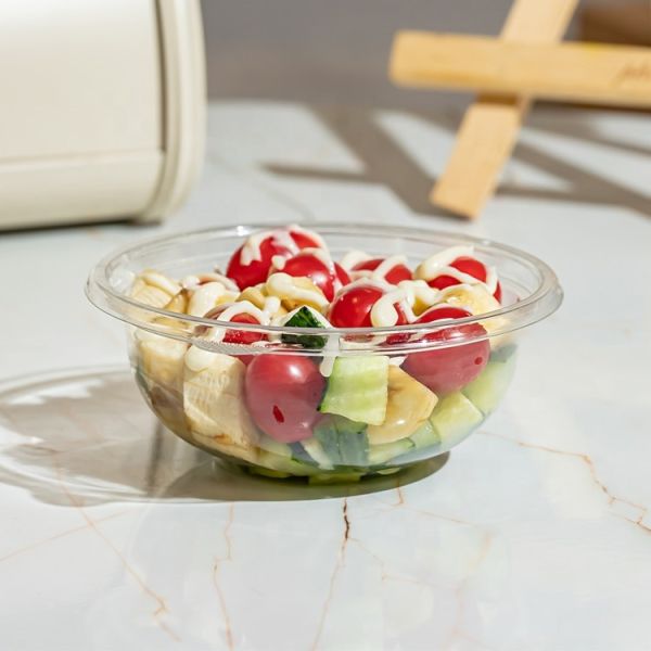 China Disposable Clear PET Takeout Fruits Acai Salad Bowls with Lids factory