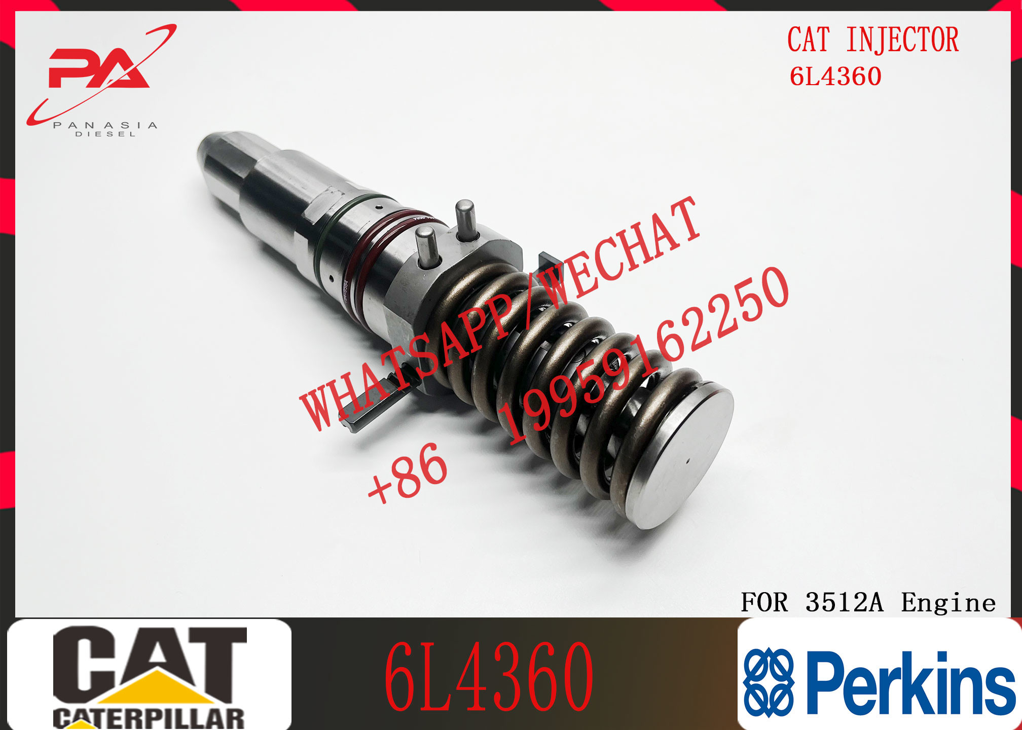 Common rail injector fuel injecto 6L4360 0R-8338 111-3718 10R-1252 for 3512A Excavator