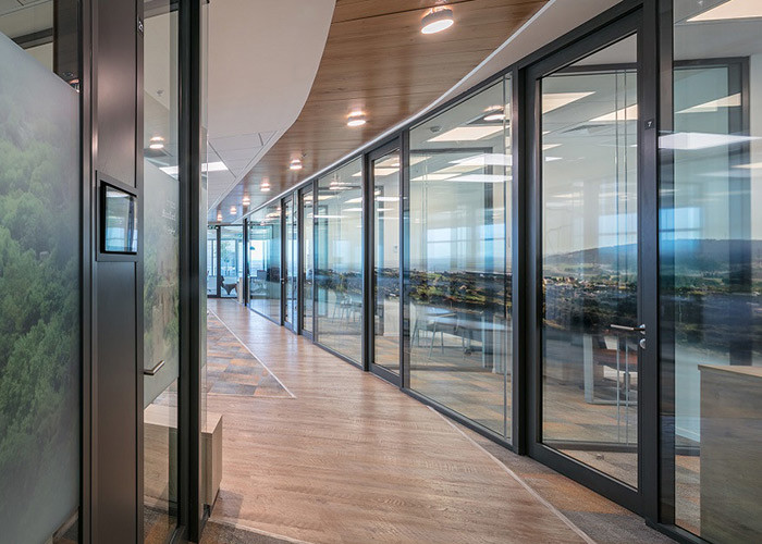 easy installation 108mm thickness frame 5+5 double glass partition wall pre-fabricated glass