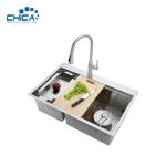 SUS304 Stainless Steel Kitchen Sinks Double Bowl Handmade House Kitchen Sinks