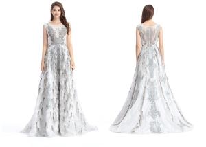 China Floor Length Beaded Sexy Prom Dresses , Vintage Sleeveless Ball Gown Prom Dresses factory