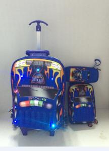 China New design 3D /6D EVA Kids' Trolley 3 pcs with colorful LED light factory