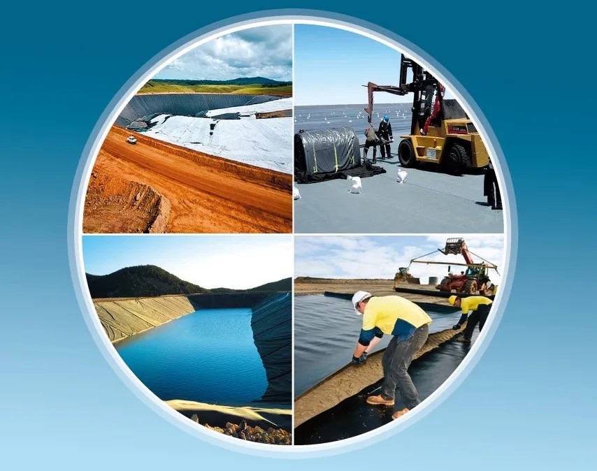 1.5mm 2.0mm HDPE Geomembrane Waterproofing Pond Liner For Underground Construction