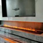 Rectangular Shape Steel Material LED Water Vapor Fireplace For Metal Stoves Sale