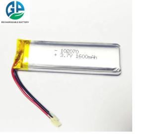 China KC 1600mAh 102070 3.7v Lithium Polymer Battery Cells Rechargeable factory