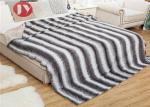 Custom Size 100% Polyester PV Fur Blanket Printed Thick Faux Brown King Size For