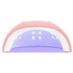 Pink Color UV LED Nail Lamp , Nail Polish Dryer Curved Half - Closed Design