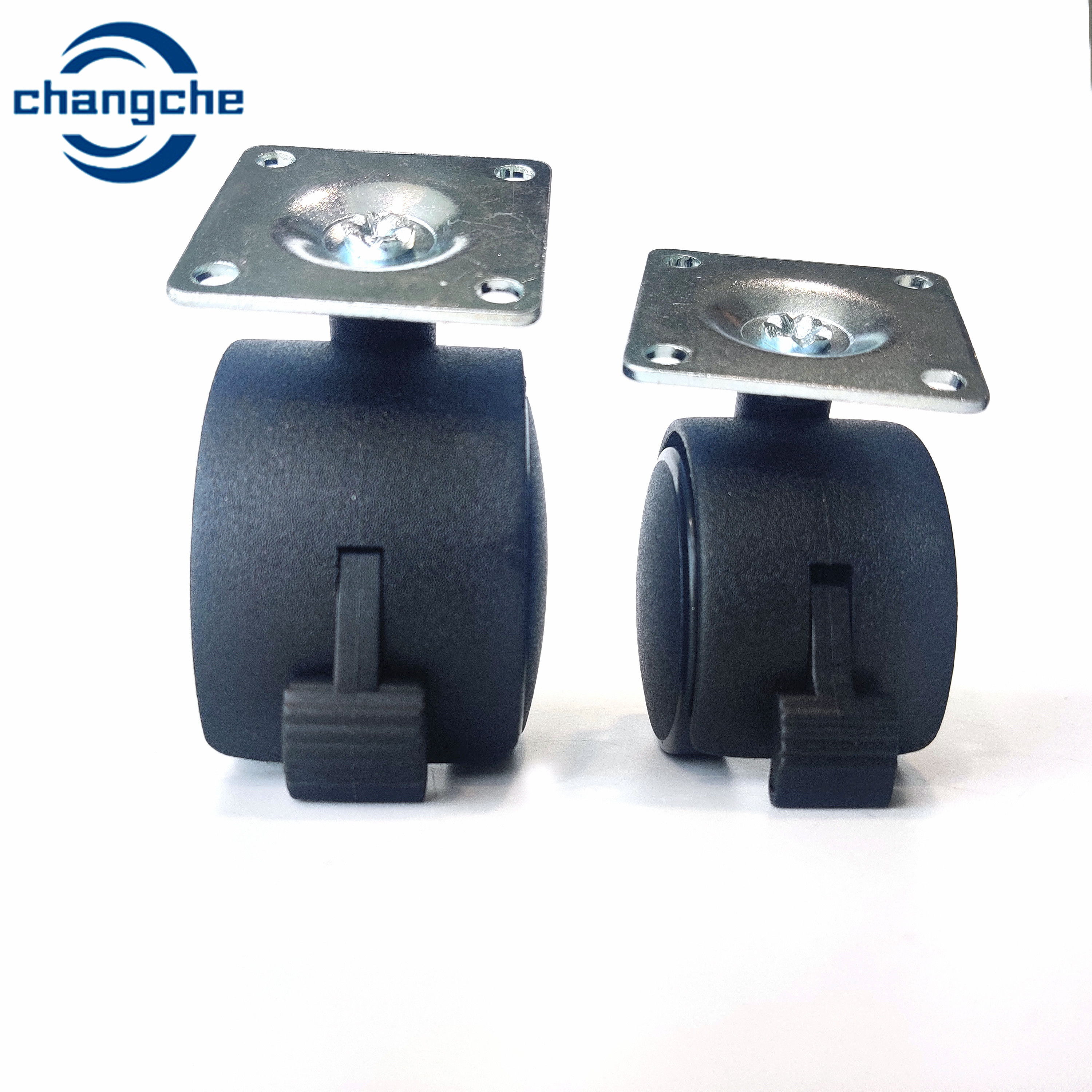 PVC PU Swivel Caster Wheels Threaded Stem Mount For Industrial Applications