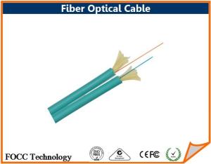 China Teal Zipcord Indoor Fiber Optical Cable OM3 50/125 Multimode Fiber Optic Cable factory