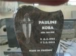 European style brown granite tombstone