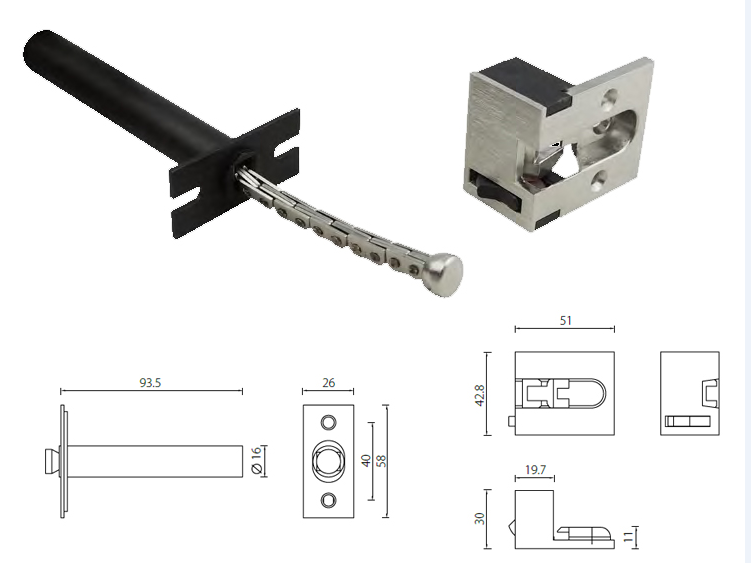 Security Door Chain Door Fitting Hardware Hotel Door Satin Nickel