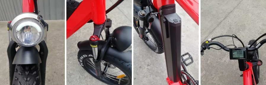 73 Style 20 Inch Fat Tire Electric Mountain Bike 48V 500W/750W/1000W Electric City Bike With Long Seat Electric Fat Bike