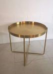 Golden Metal Side Tea Table Coffee Table D60xH50cm 201 Stainless steel