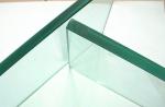 Blue 10mm / 8mm laminated Tempered Safety Glass Flat Decorative Glass