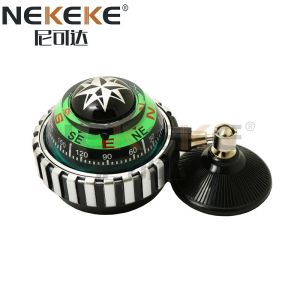 Adjustable Marine Compass With LED , Suction Mount Boat Navigation Compass