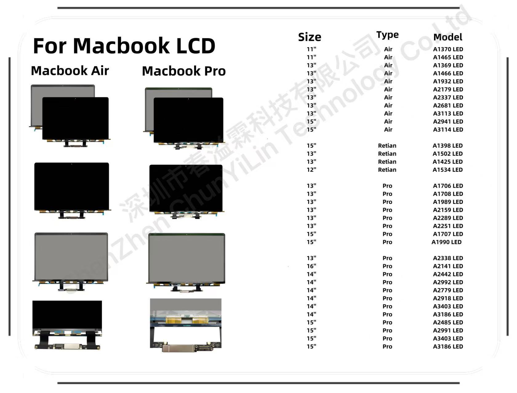 MacBook Air 13 inch LCD