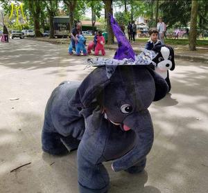 China Hansel funny kids ride on plush electric ride on animal scooter for sale factory