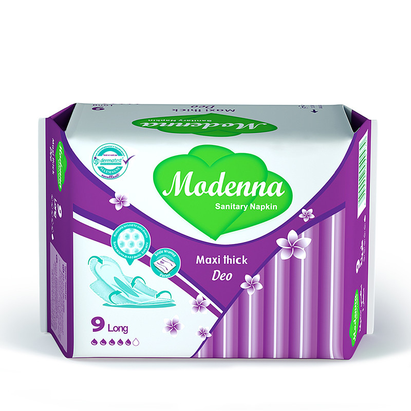 Natural Organic Disposable Sanitary Napkin Eco Friendly 100% Cotton Sanitary Pads