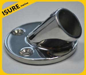 China Stainless steel Boat Rail round base 15 degree,pipe fittings factory