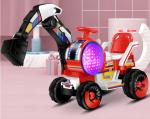 Unisex Children's Electric Toys Excavator Engineering Ride On for Kids 6V4.5AH
