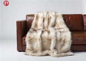 China Wild Fox Mink Throw Blanket Lodge Cabin Cottage Rustic Sofa Dry Clean factory