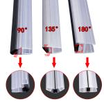 10mm 180° PVC Magnetic Shower Door Strip With Aging Resistance