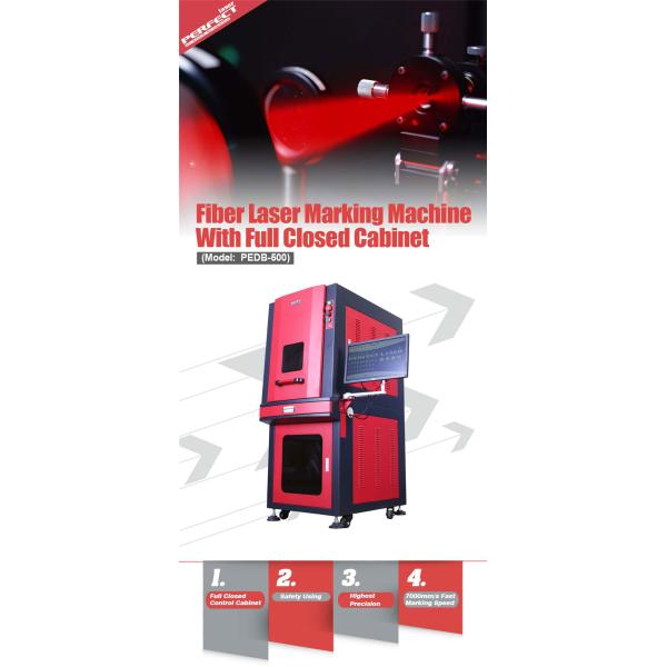 Vertical Full Closed Laser Marking Machine With Air Cooling System , Higher Accuracy