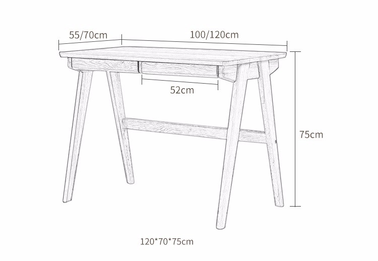 Nordic Modern Furniture Computer Book Desk Wooden Study Table
