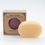 Large Light Orange Oval Cosmetic Sponge Baby Bamboo Charcoal Konjac Facial