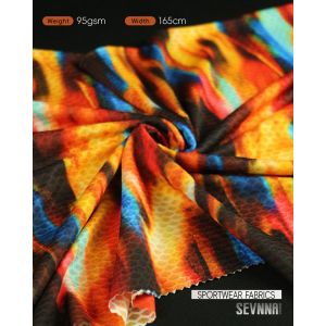 China UPF 50+ Sun Protection Running Fabrics with 95sm Weight and 87% Polyester SD +13% Spandex Composition factory