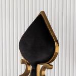 Luxury Fully Assembled Black Sweetheart Chairs For Wedding