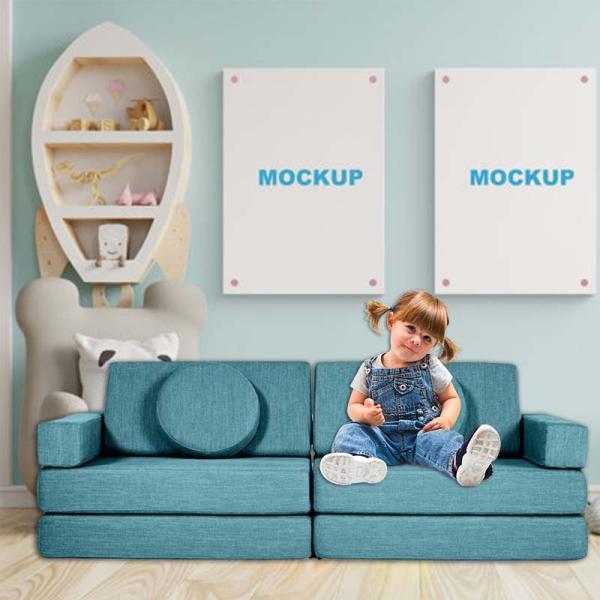 Durable 5PCS Modular Play Sofa For Bedroom Living Room Classroom