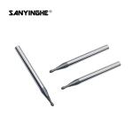 HRC65 CNC Solid Carbide End Mills 0.2mm Ballnose Square End Mills Micro Cutting