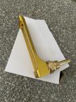 50mm 100mm Glass Bimetallic Thermometer Gauge Aluminum Body Golden Plated V