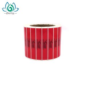China PET Material SGS Custom Tamper Evident Stickers in rolls factory