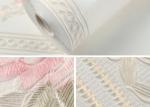 White Living Room Wallpaper / Modern Home Furnishing Wallpaper , Rustic Floral