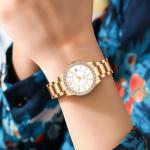 Elegant Stainless Steel Alloy Case Diamond Quartz Watch Design For Women