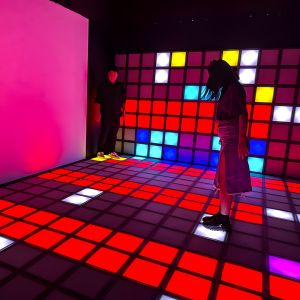 Custom LED Game Floor Program Interactive Game Room Active Grid LED Floor Game