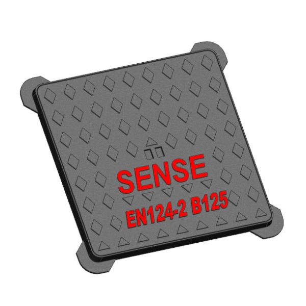 China Rectangular Manhole Cover B125 Ductile factory