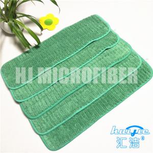China Green Color Microfiber Coral Fleece Fabric With Green Nylon Hard Wire Flat Refill Mops For Home Cleaning factory