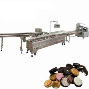Two Lane Sandwich Biscuit Cracker Making Machine With Double Jacket
