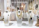 Handmade Fiberglass Mannequin Torso White Necklace Display Rack Height 45cm